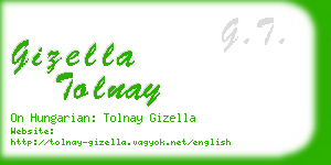 gizella tolnay business card